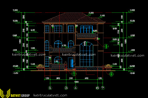 thiết kế biệt thự vườn hiện đại 3 tầng